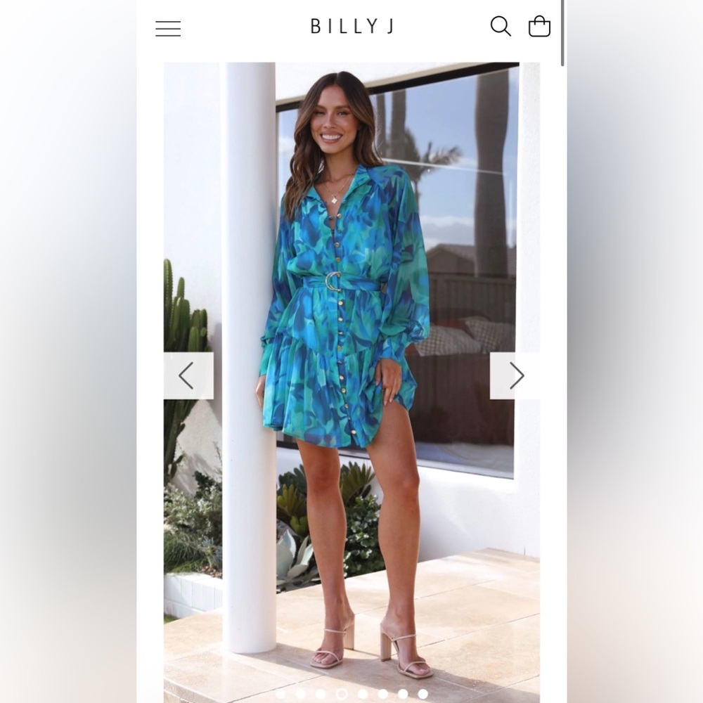 Bill J : Jazmyn Mini Dress - Blue Multi :US SIZE 4